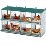 Nichoir � poules pondeuses � 8 compartiments, nichoir m�tallique mural pour poules, nichoir � poulailler ...