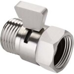 (nickel bross�)vanne de r�gulation du d�bit d'eau, vanne d'arr�t en nickel bross� pour douche � main, ...