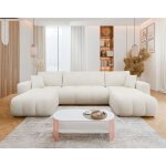 Bestmobilier - nicole - canap� panoramique en u 7 places convertible avec coffre en tissu