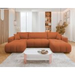 Bestmobilier - nicole - canap� panoramique en u 7 places convertible avec coffre en tissu