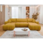 Bestmobilier - nicole - canap� panoramique en u 7 places convertible avec coffre en tissu