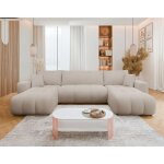 Bestmobilier - nicole - canap� panoramique en u 7 places convertible avec coffre en tissu