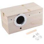 Nid d'oiseaux durable en bois calopsitte dcoration de maison de bote d'levage d'oiseaux