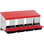 Pondoir � poule 3 compartiments acier galvanis� montage mural - nichoir pour poule