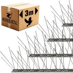 Niederberg metall - pics anti - pigeons - 300cm acier inox - piques anti oiseaux repulsif chat jardin ...