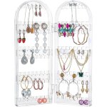 Niveaux 2 panneaux de rangement boucle d?oreille, bracelets & colliers accueille 60 paires de boucles ...