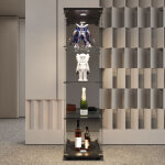 Nmonet - vitrine en verre tremp� � quatre couches, hauteur 164 cm, vitrine pour collection avec �clairage ...