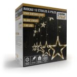 La boutique de noel - rideaux lumineux étoilé avec led à piles - - blanc chaud La boutique de noel - rideaux lumineux étoilé avec led à piles - - blanc chaud