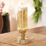No�l spinning flash led bougie �lectronique, imperm�able � l'eau, rechargeable par usb, bougie sans flamme ...