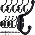Noir - 10 pcs rtro crochet patre porte manteau mural vintage crochet de porte mtal pour salle de bain ...