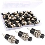 Noir 30pcs 7mm mini interrupteur  bouton poussoir momentan, mini bouton on off rond interupteur push, ...