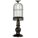 (noir l) bougeoir d�coratif r�tro cr�atif en forme de cage � oiseaux, bougeoir en fer forg�, accessoire ...