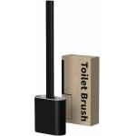 Noir - brosse de cuvette de toilette en silicone avec support, brosse de toilette de nettoyage en profondeur ...