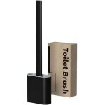 Noir - brosse de cuvette de toilette en silicone avec support, brosse de toilette de nettoyage en profondeur ...
