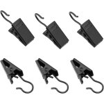 (noir) clips de rideau en acier inoxydable de 100 pi�ces support de fil de suspension partiel pour photos, ...