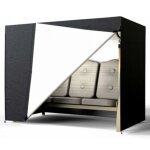 Noir housse balancelle jardin 3 places, b�che de protection balan�oire 210d oxford imperm�able anti - ...