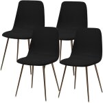 Noir housse de chaise scandinave extensible lot de 4 moderne housse de chaise de salle � manger lavable ...