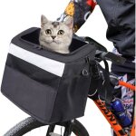 (noir)panier � v�lo pliable, amovible v�lo guidon panier, cycle avant toile panier transporteur sac pet ...