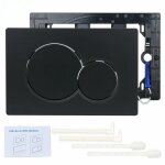 Plaque de commande wc noir ? compatible geberit sigma 30 / up320 / 300 ? installation sans outils ? mat�riau ...