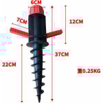 Jalleria - noir pied, porte - parasol, support  vis, douille de sol, diamtres 19 - 32 mm, camping, ...