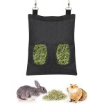 Noir sac � foin pour lapin, distributeur de foin, sac de foin automatique, sac de foin suspendu avec ...