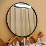 Noir, (sans miroir)lampe de maquillage portable sans fil � led pour miroir de salle de bain �clairage ...