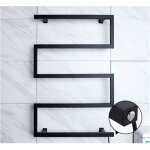 Noir s�che serviette �lectrique soufflant, radiateur seche serviette electrique salle de bain mural, ...