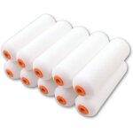 Noluxa lot de 10 mini manchons de rouleaux de peinture en mousse haute densit� 100 mm pour les rev�tements ...