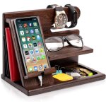 Noluxa cadeau homme organisateur de bureau bois cadeau support montre cadeau anniversaire homme support ...