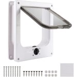 Noluxa chati�re pour chat int�rieur blanc magn�tique, porte chat 27 23, 5 5, 5 cm, trappe chat 4 voies ...