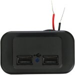 Noluxa double prise de chargeur de voiture usb 12 v 24 v 3, 1 a pour moto, camping - car, camion, vtt, ...