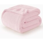 Noluxa plaid couverture polaire flanelle en microfibre, jet de canap 150x200 rose, couverture lit jete ...
