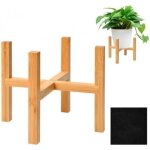 Noluxa support de plantes, support plantes interieur en bambou, support de pot de fleurs en bois, pour ...