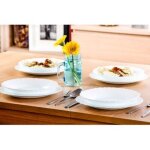 Nom ensemble de 18 assiettes en opale - lave - vaisselle ok Nom ensemble de 18 assiettes en opale - lave - vaisselle ok
