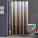 Rideau de douche anti moisissure imperméable 120x200cm rideaux baignoire textile en polyester taupe dégradé ... Rideau de douche anti moisissure imperméable 120x200cm rideaux baignoire textile en polyester taupe dégradé ...