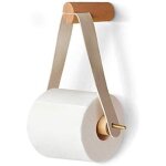 Nordic porte - rouleau vintage en bois mural, support derouleur porte papier toilette pour salle de bains ...