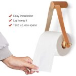 Nordic porte - rouleau vintage en bois mural, support derouleur porte papier toilette pour salle de bains ...