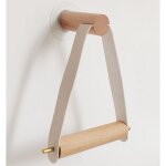 Nordic porte - rouleau vintage en bois mural, support derouleur porte papier toilette pour salle de bains ...