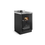 Nordica - cuisinire  bois encastrable raccordable - la vicenza evo 6 kw noir