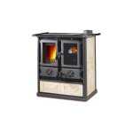 La nordica - cuisini�re � bois raccordable rosetta 5. 0 ceramica liberty 7. 9 kw ivoire