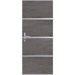 Nordlinger pro kit de renovation de porte en decor chene grise avec profiles alu - modele non encolle ...