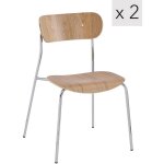 Nordlys - lot de 2 chaises de salle a manger industrielles metal bois Nordlys - lot de 2 chaises de salle a manger industrielles metal bois