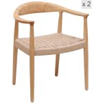 Nordlys - lot de 2 chaises de salle a manger scandinave en bois massif Nordlys - lot de 2 chaises de salle a manger scandinave en bois massif