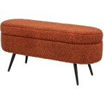 Nordlys - banc design scandinave avec rangement pieds metal