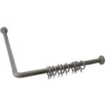 Normbau - tringle  rideau de douche 900 x 900 mm avec bagues de rideau