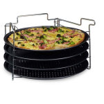 Northix - lot de 4 assiettes a pizza avec support