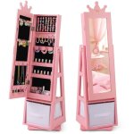 Northix - armoire a bijoux enfant armoire a miroir inclinable 2 en 1 avec miroir pleine longueur 315 ...