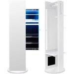 Northix - armoire a bijoux rotative a 360 avec miroir et lumieres led armoire a miroir sur pied