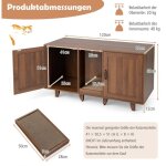 Northix - armoire pour chat pour toilettes pour chat avec 2 portes griffoir entree 120 x 52 x 65 cm cafe ... Northix - armoire pour chat pour toilettes pour chat avec 2 portes griffoir entree 120 x 52 x 65 cm cafe ...