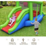 Northix - chateau gonflable escargot gonflable avec 2 toboggans panier de basket 410 x 190 x 197 cm